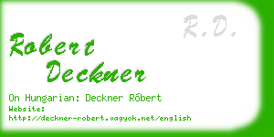 robert deckner business card